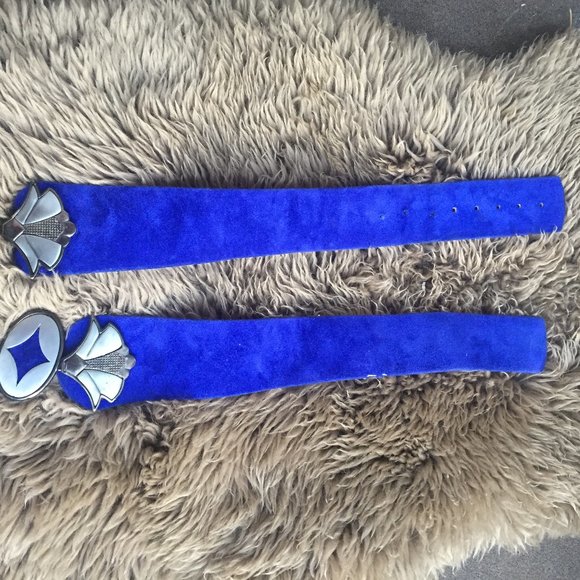 Vintage Caleche blue 'wonder woman' adustable belt - 38" - Picture 6 of 9